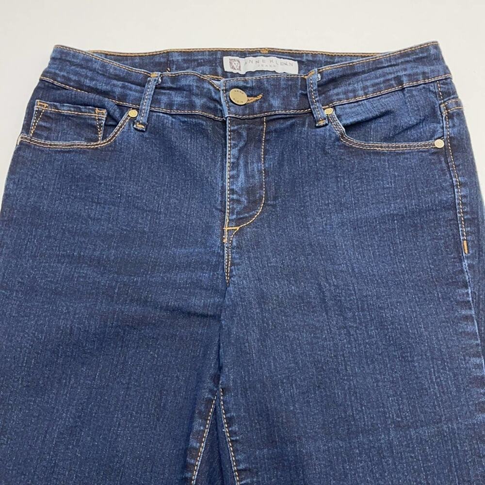 ANNE KLEIN Women’s 4 Straight Leg Blue Jeans - Picture 2 of 4